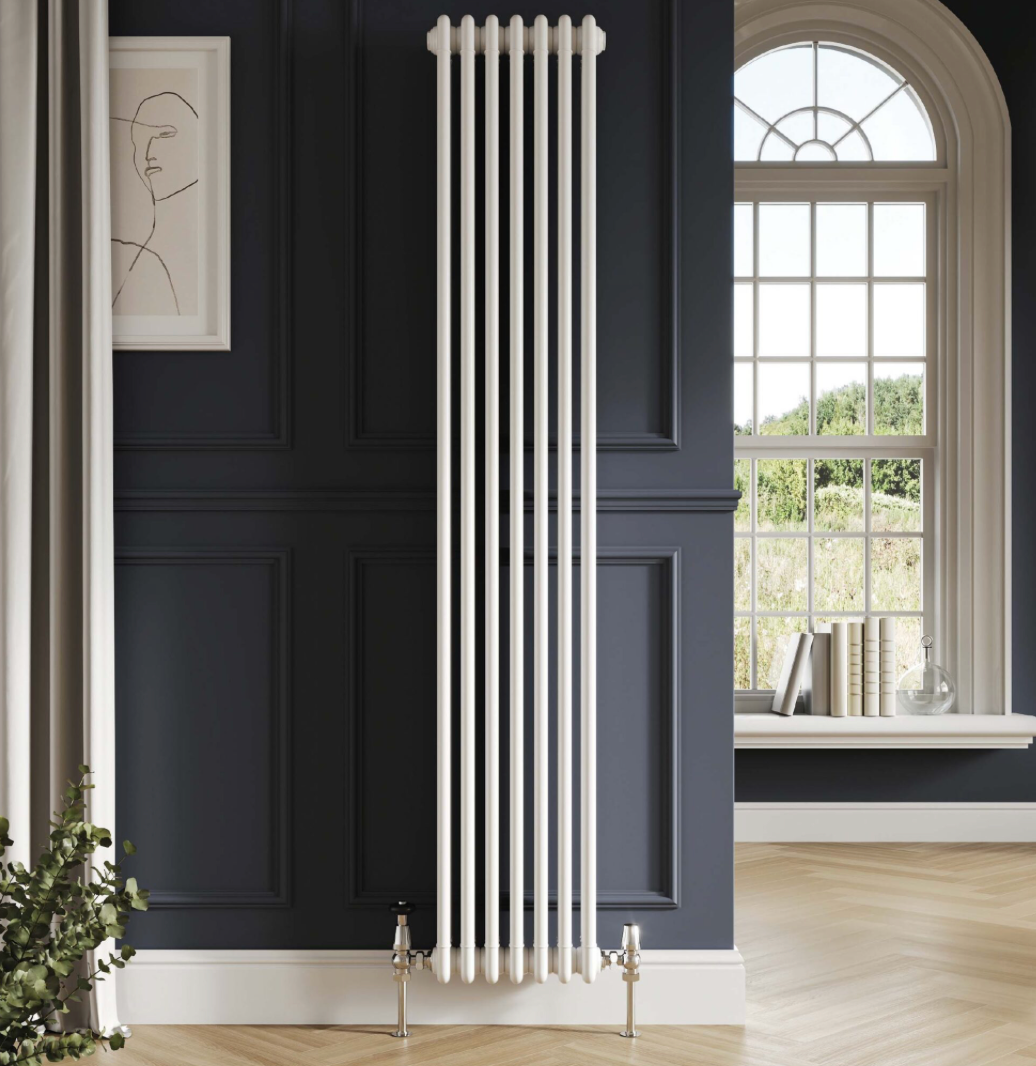 3 Column Vertical Designer Radiator WHITE