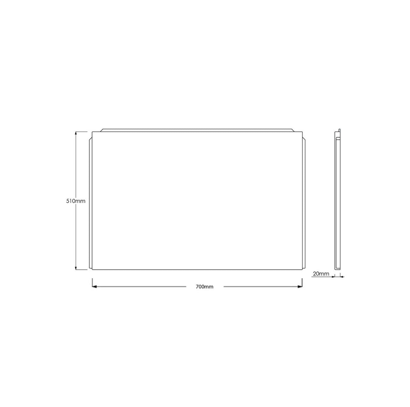 White Gloss Waterproof Bath End Panel 700mm