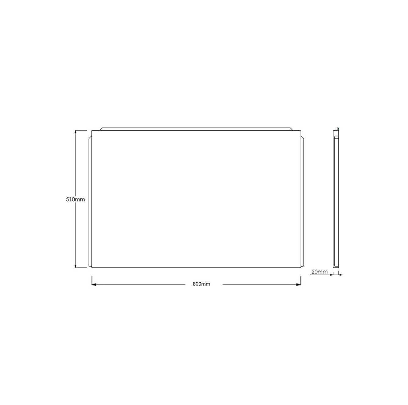 White Gloss Waterproof Bath End Panel 800mm