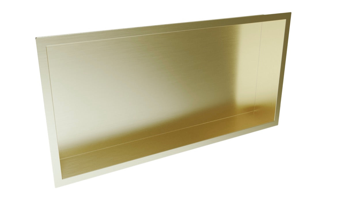 Inset Shower Niche 600x300mm Brushed Brass