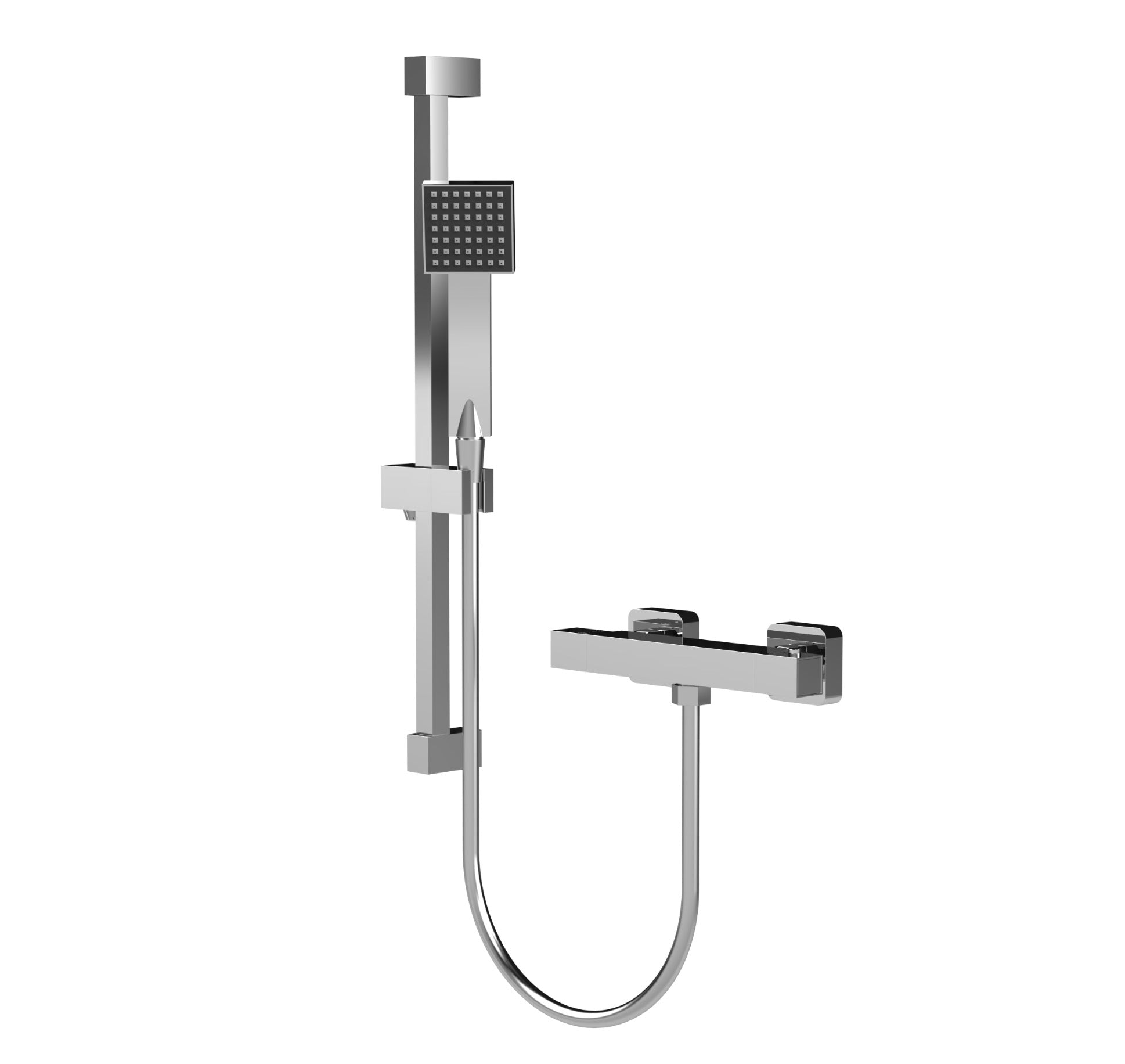 Choice Square Slide Rail Shower Sets