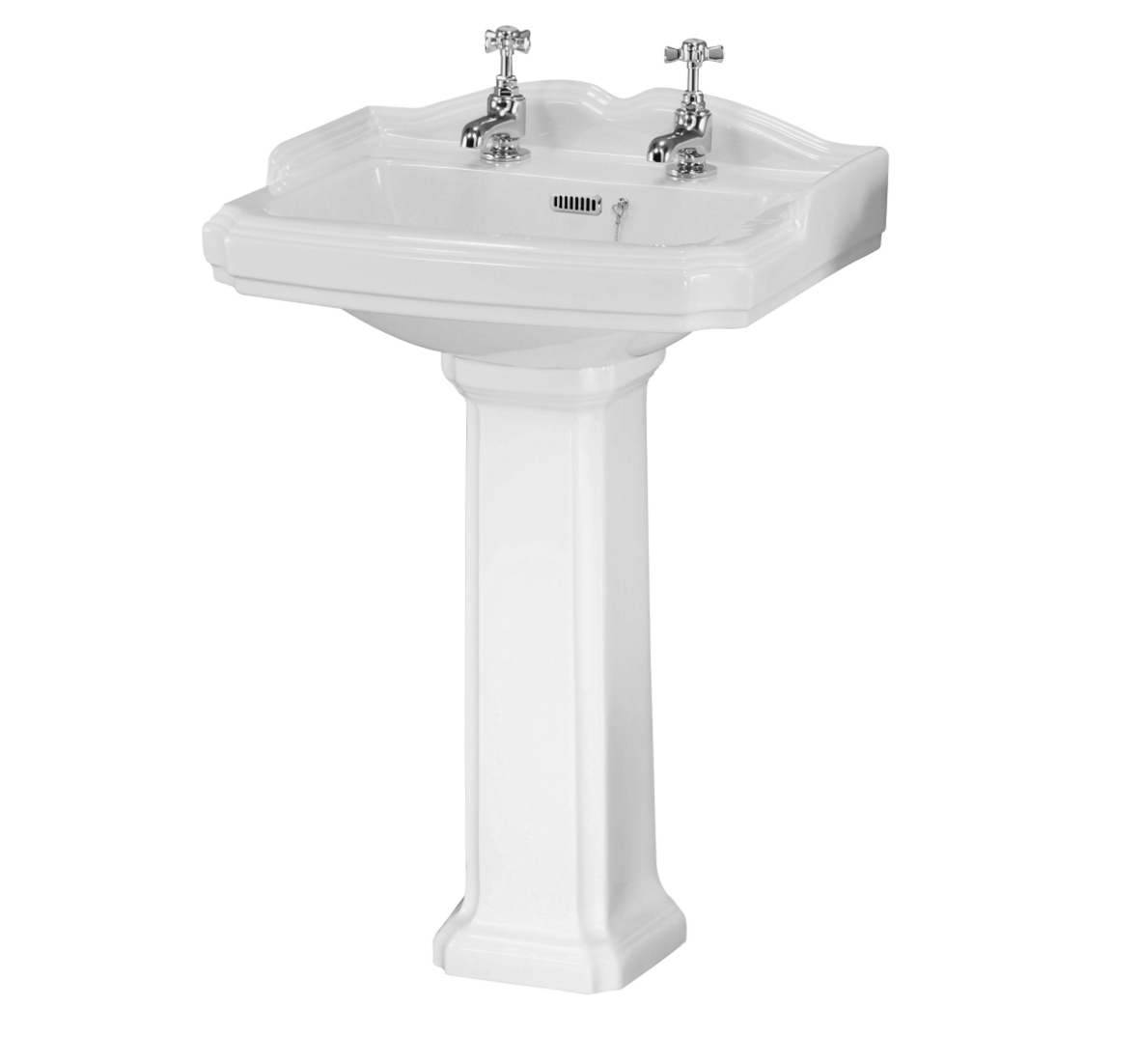 Choice Baron 580mm 2TH Basin & Pedestal