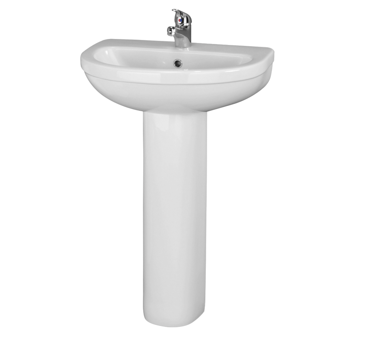 Choice Milo 550mm 1TH Basin & Pedestal