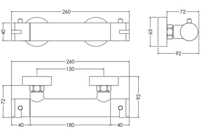 Arvan Thermostatic Bar Valve