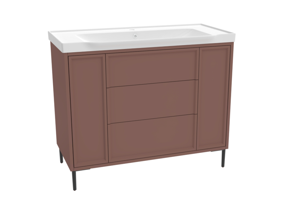 Bota Parisian Earth Red 1000mm Freestanding Cabinet