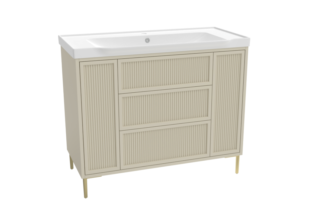 Bota Parisian Fluted 1000mm Freestanding Cabinet