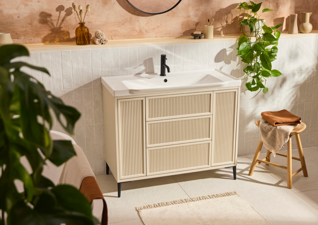Bota Parisian Fluted 1000mm Freestanding Cabinet