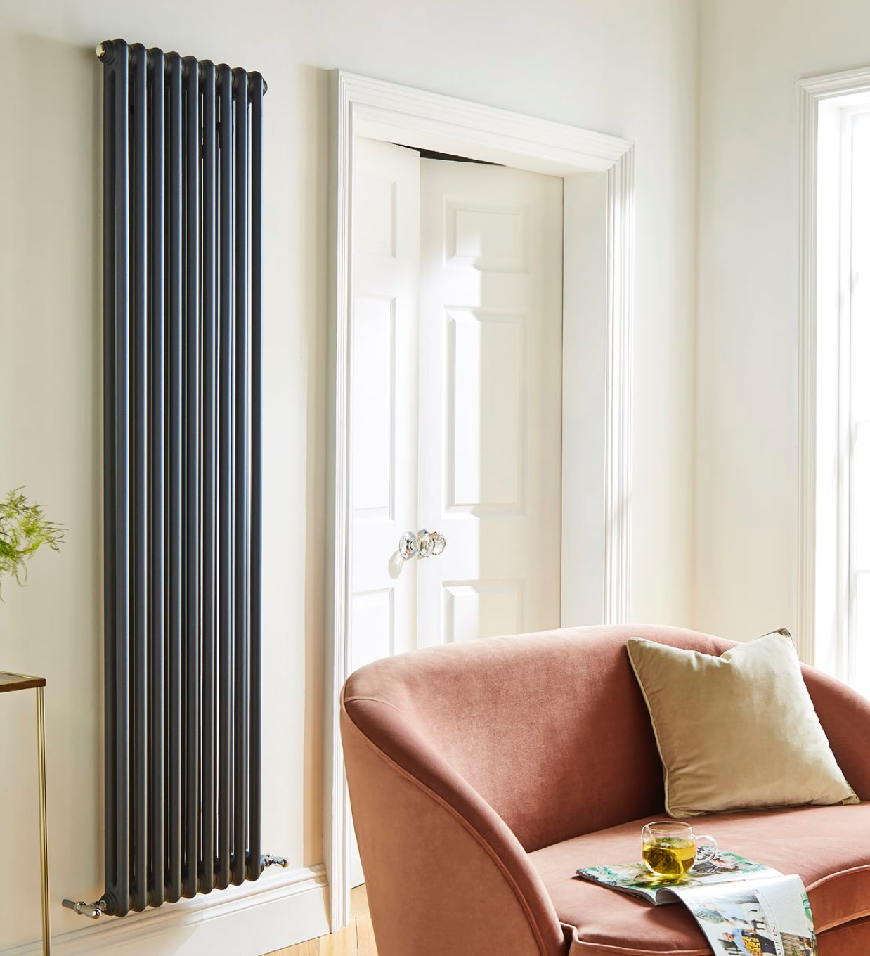 Laser Klassic 2 Column Vertical Anthracite Designer Radiator