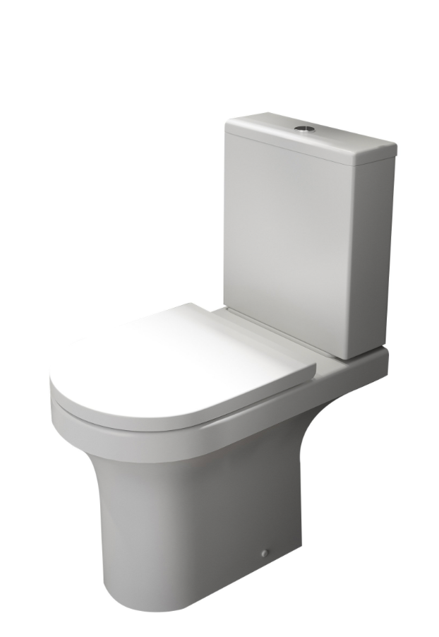 Ozone Rimless Close Coupled Pan, Cistern & Seat