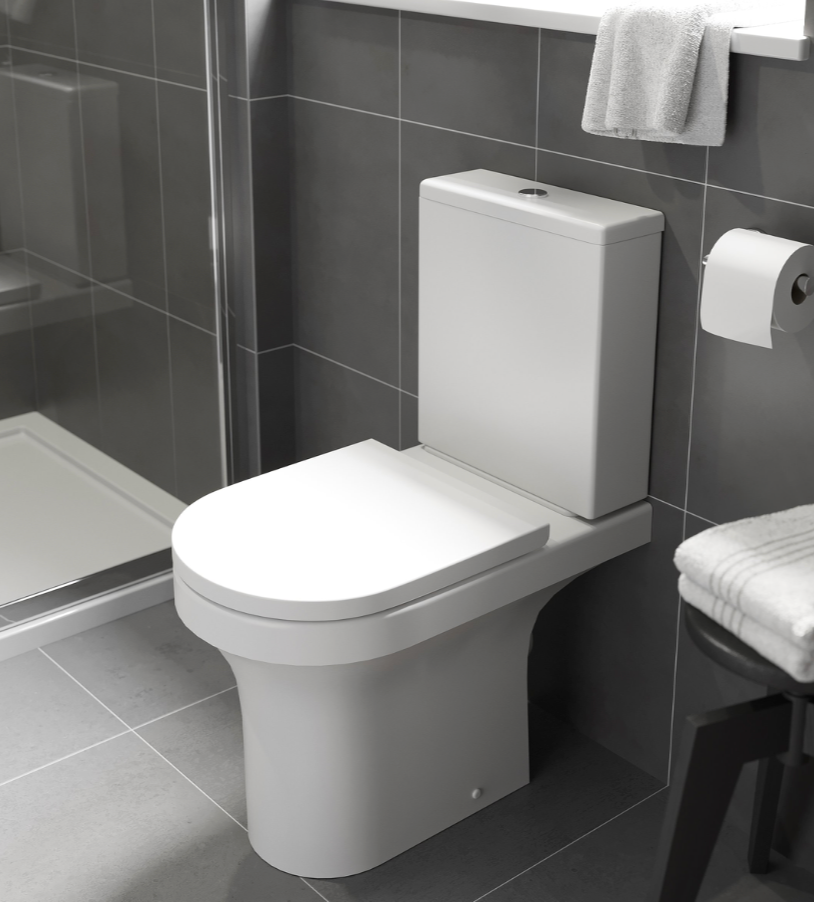 Ozone Rimless Close Coupled Pan, Cistern & Seat