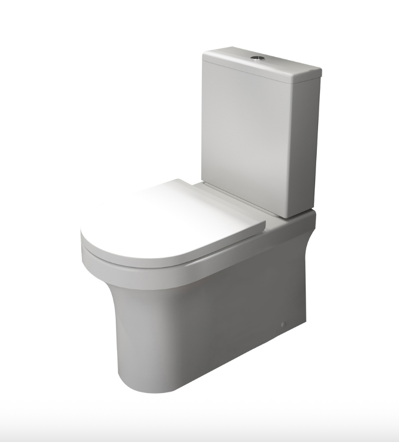 Ozone Rimless Close To Wall Pan, Cistern & Seat