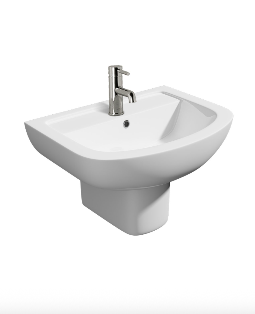 Bijoux Semi Pedestal & 1 TP 550mm Basin