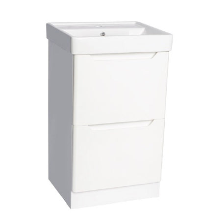PVC Handleless Drawers Floor Standing Basin Unit 600mm