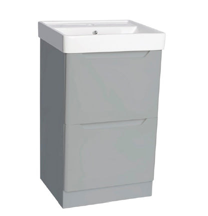 PVC Handleless Drawers Floor Standing Basin Unit 600mm