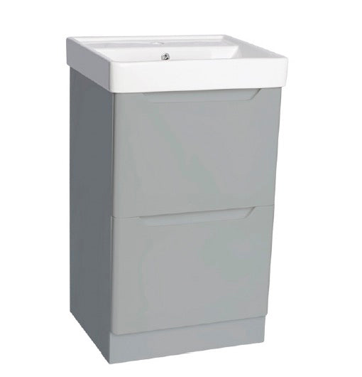 PVC Handleless Drawers Floor Standing Basin Unit 600mm