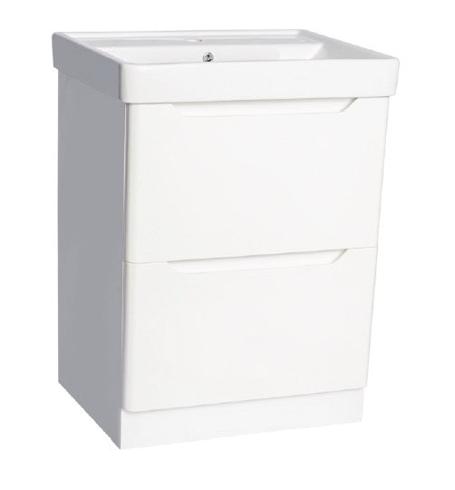 PVC Handleless Drawers Floor Standing Basin Unit 800mm