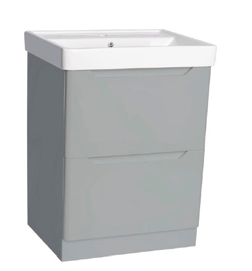 PVC Handleless Drawers Floor Standing Basin Unit 800mm
