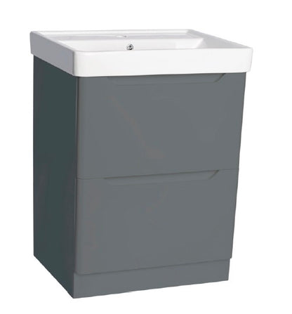 PVC Handleless Drawers Floor Standing Basin Unit 700mm
