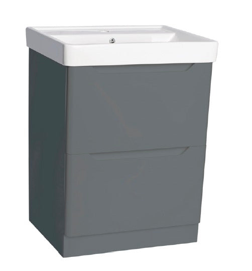 PVC Handleless Drawers Floor Standing Basin Unit 800mm