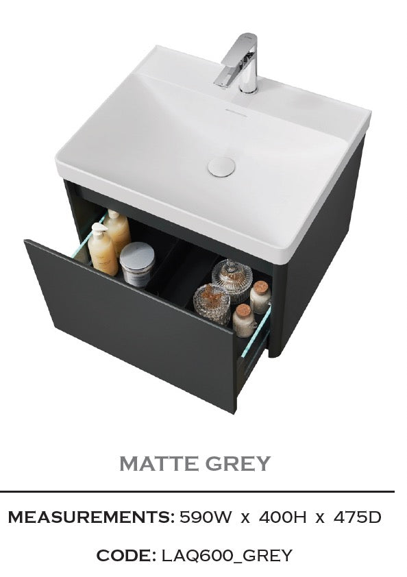 Vogue Wall Hung Basin Unit 600mm