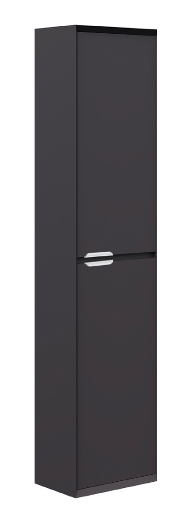 PVC Modern Column Cabinet With Waterfall Handle Doors 300mm
