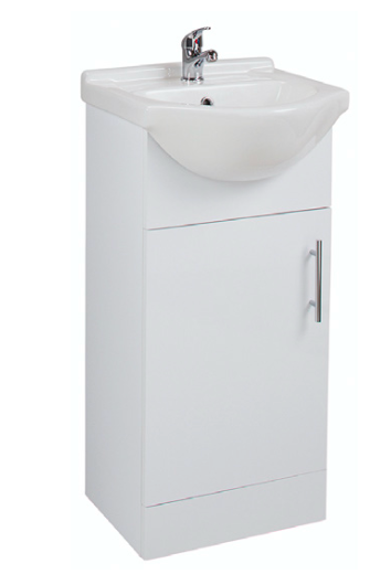 MDF Gloss White Floor Standing Vanity Unit 450mm