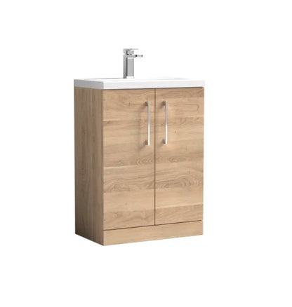 Arno Furniture Range - Compact Floor Standing 2-Door Vanity & Ceramic Basin