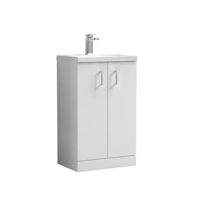 Arno Furniture Range - Compact Floor Standing 2-Door Vanity & Ceramic Basin