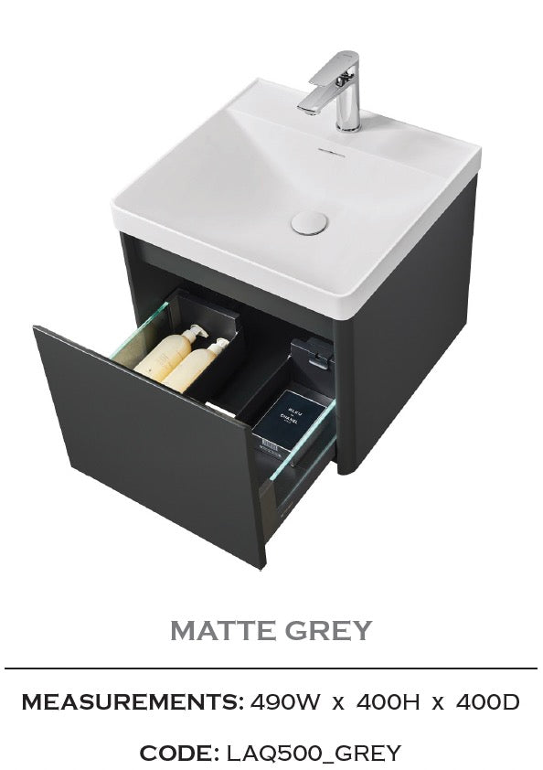 Vogue Wall Hung Basin Unit 500mm
