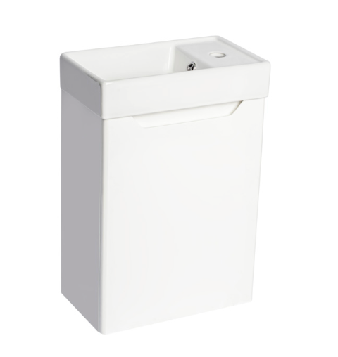 PVC Handleless Wall Hung Compact Basin Unit 400mm