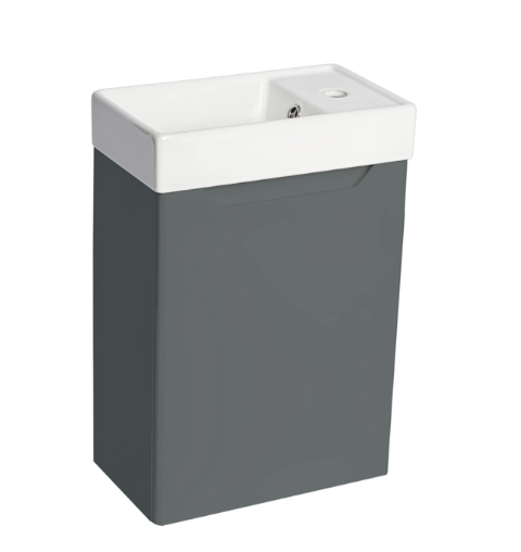 PVC Handleless Wall Hung Compact Basin Unit 400mm
