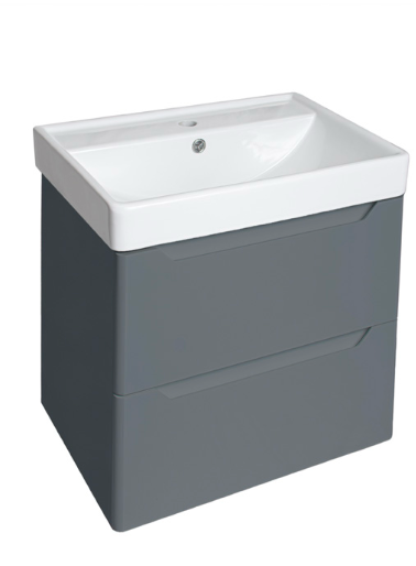 PVC Handleless Wall Hung Basin Unit 500mm