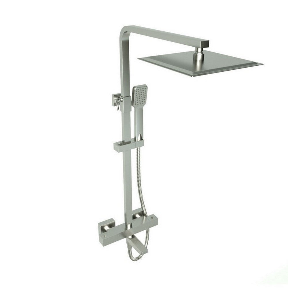 Pure Thermostatic Shower with Overhead Drencher and Bath Filler Spout