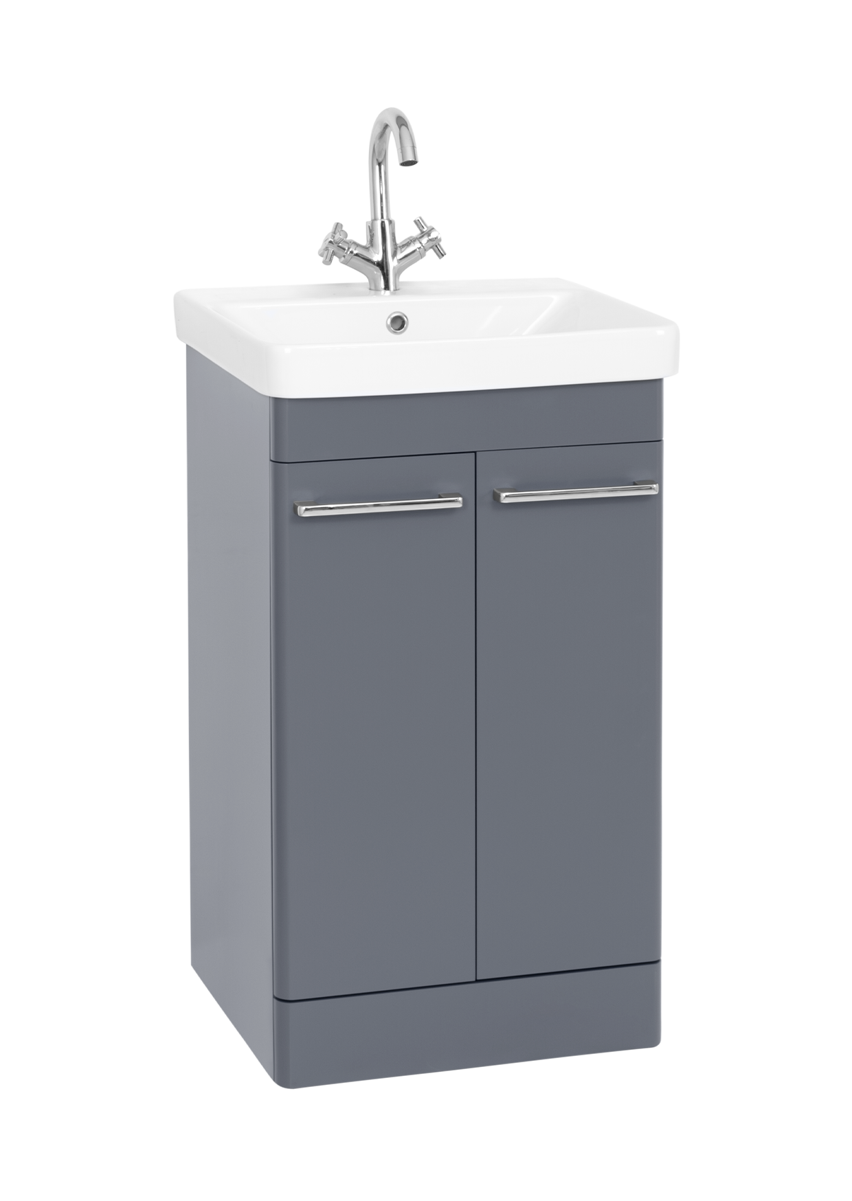 Options 24 2 Door Vanity Unit, Basin & Chrome Handles 500mm