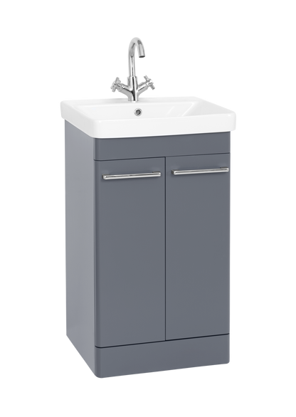 Options 24 2 Door Vanity Unit, Basin & Chrome Handles 500mm