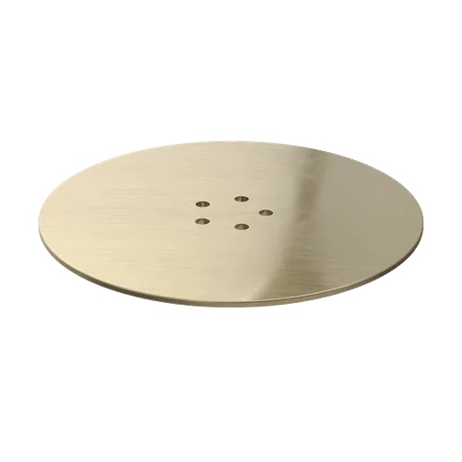 Brushed Brass 90mm Metal Shower Trap Cover
