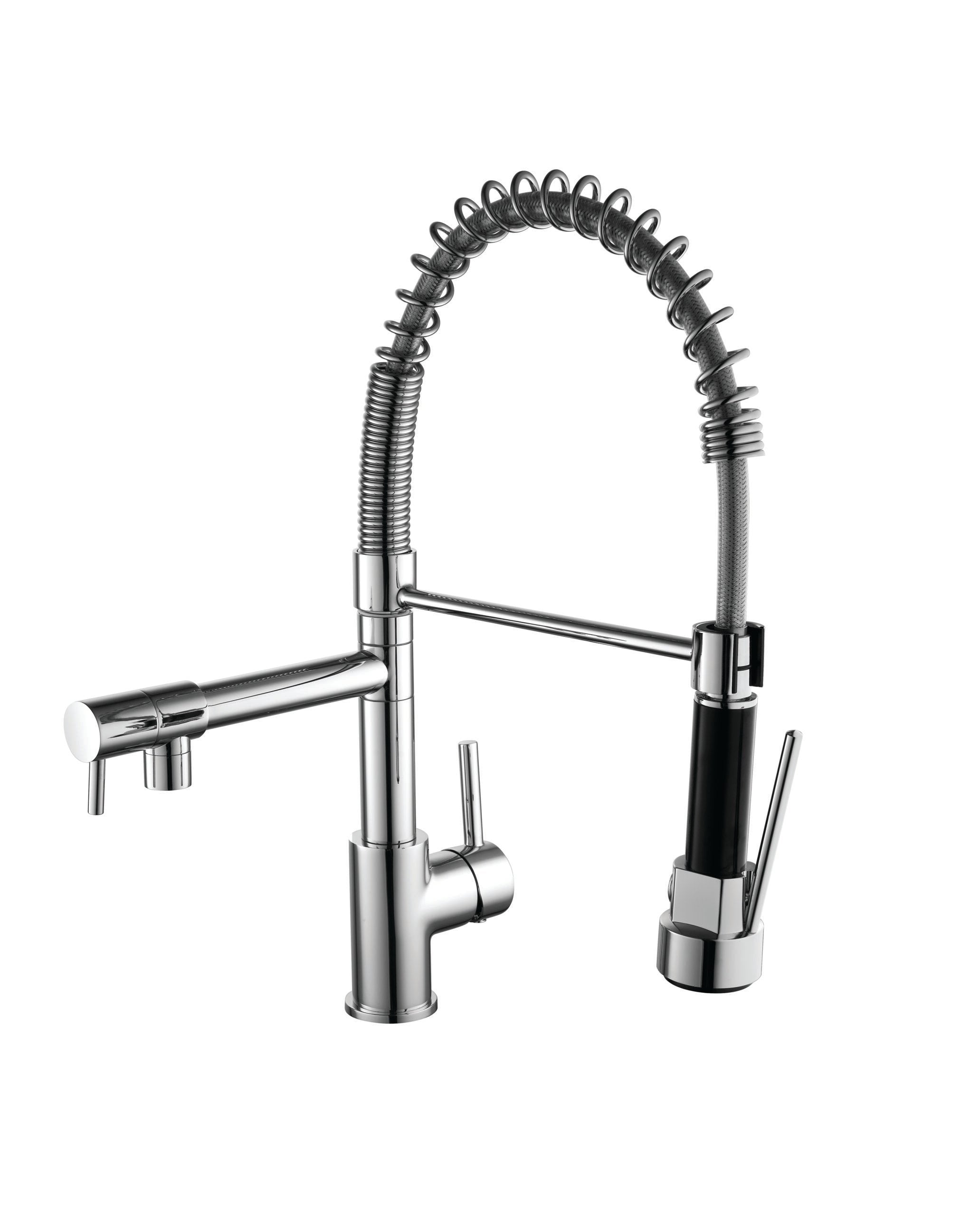 Dual Spout Kitchen Mixer Pull Out Tap