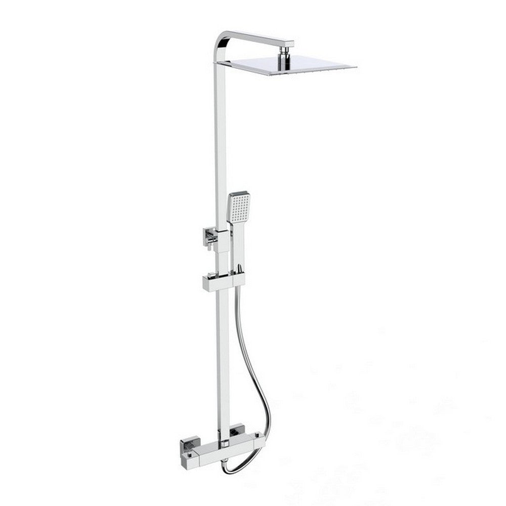 Pure Thermostatic Exposed Bar Shower with Overhead Drencher & Sliding Handset