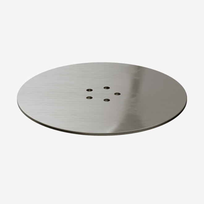 Brushed Nickel 90mm Metal Shower Trap Cover