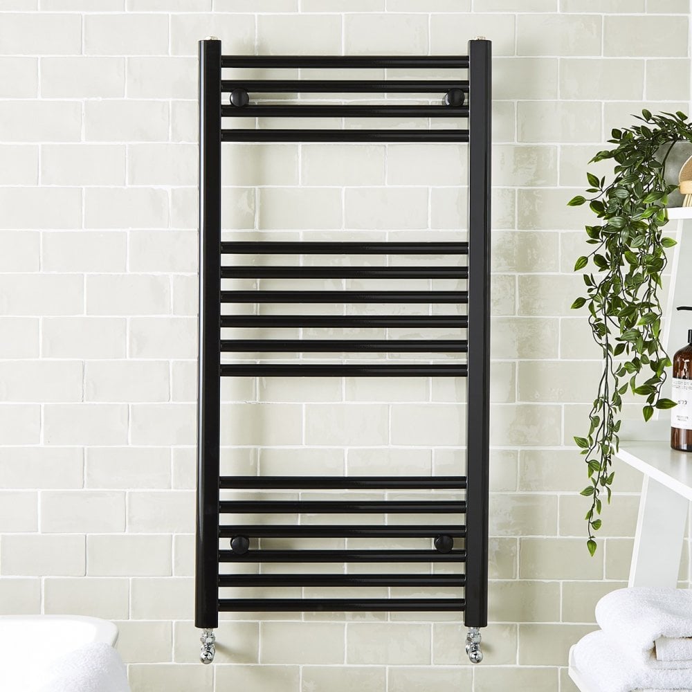 Straight Towel Rail - Matt Black