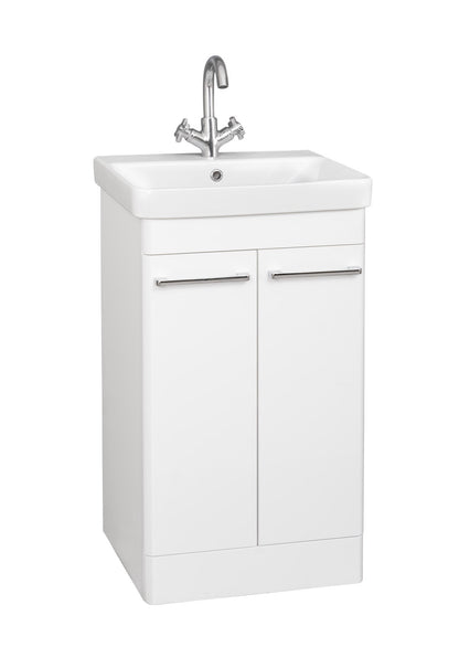 Options 24 2 Door Vanity Unit, Basin & Chrome Handles 500mm