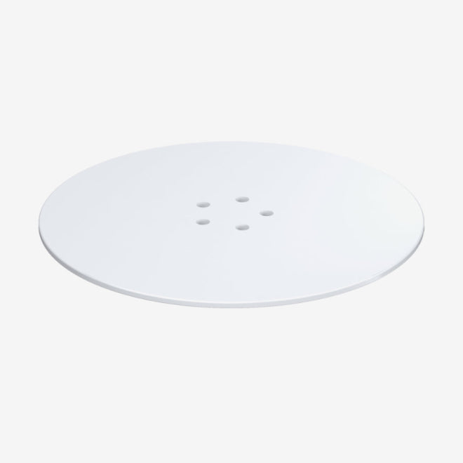 Matt White 90mm Metal Shower Trap Cover
