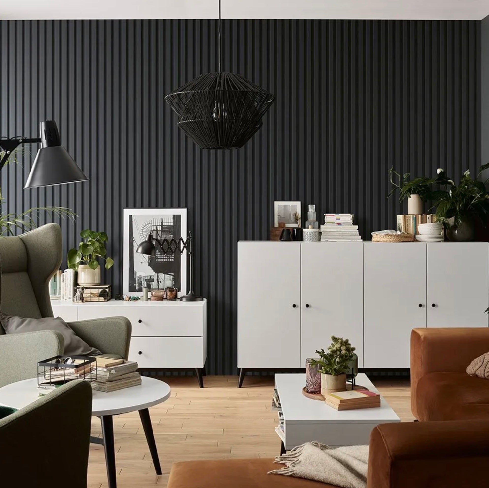 Linerio Slat-Wall  L-Line Slat Panels - Anthracite
